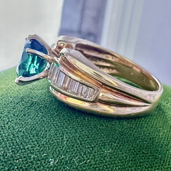 14k Tourmaline And Diamond Ring W/Appraisal - Picture 2 of 16